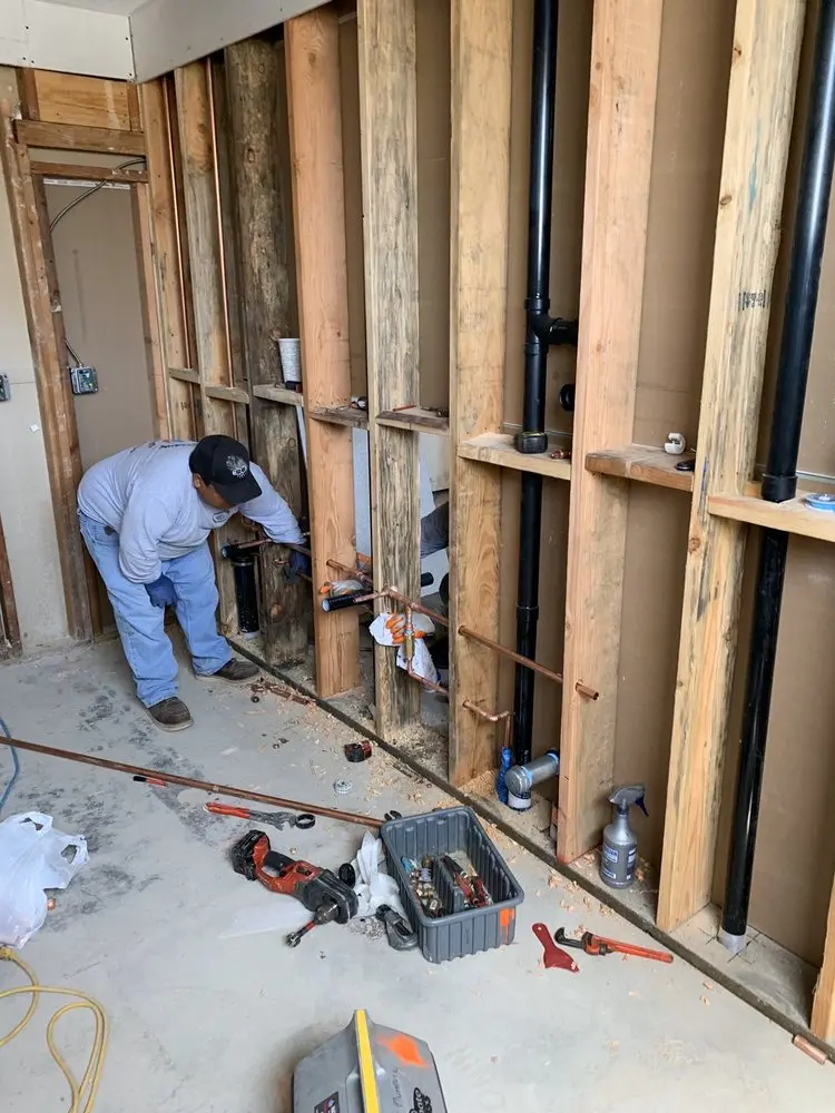 Commercial rough-in plumbing for Water Heater Replacement in Mittenlane